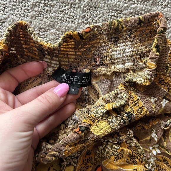 Rachel Zoe Ruffle Tiered Mini Skirt Womens Small S Floral Boho Fairy Peasant - Picture 6 of 8